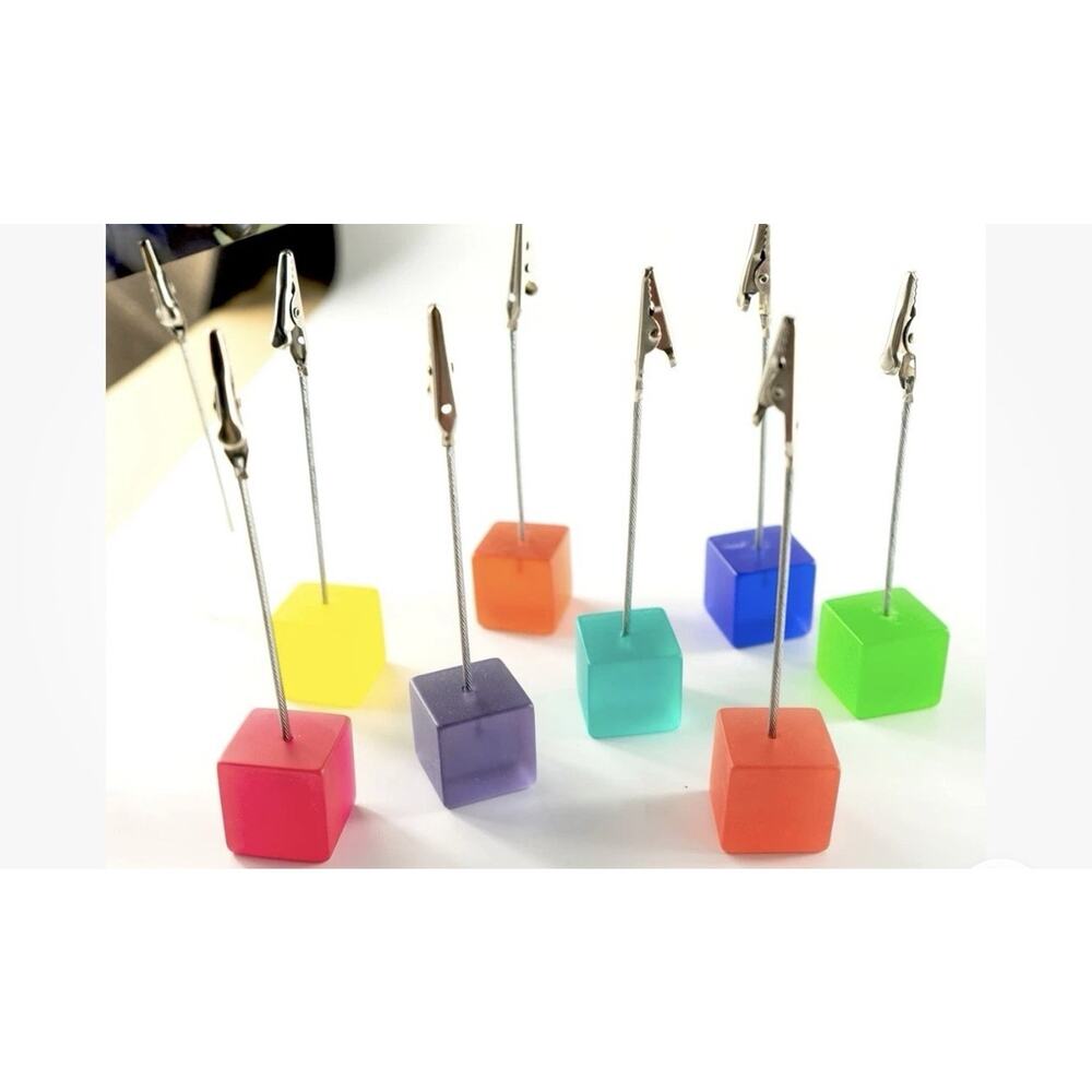 Desktop Picture Holders, 10 pcs Rainbow Colors Polaroid Photo Clip Stand for ...